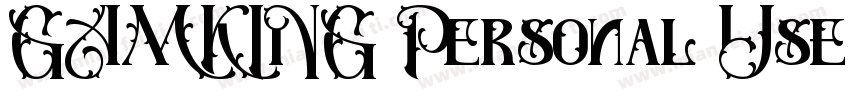 GAMKING Personal Use字体转换